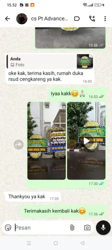 Testimonial Papan Bunga Pernikahan pondok indah