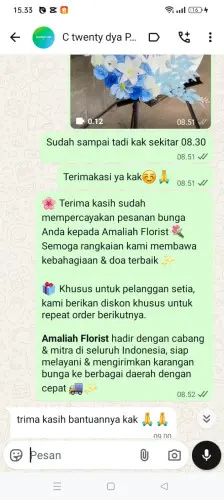Testimonial Standing Flower pondok indah